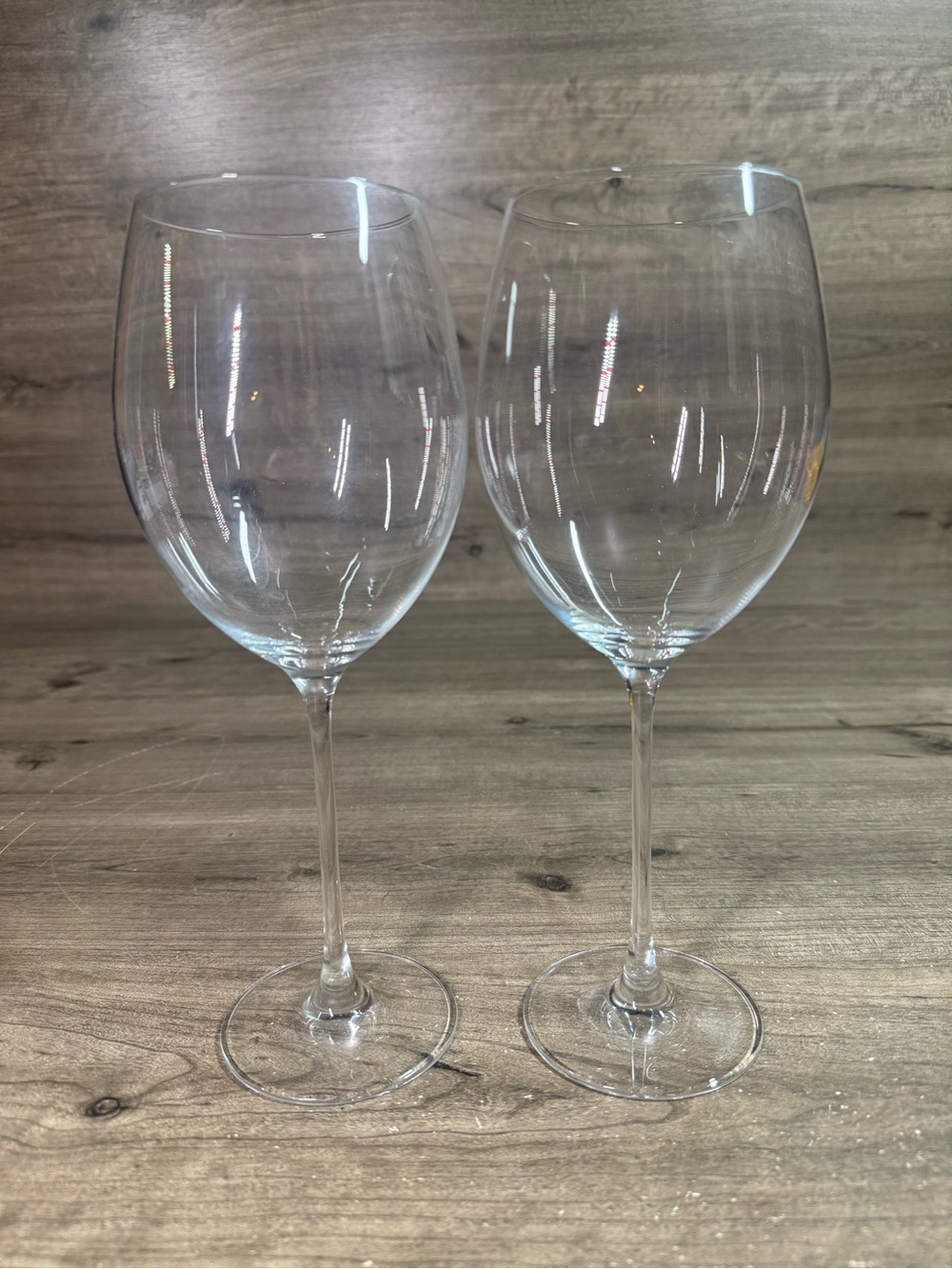 (2) Set of Lenox 10 5/8” H x 3 1/4” W Stem Red Wine Glasses